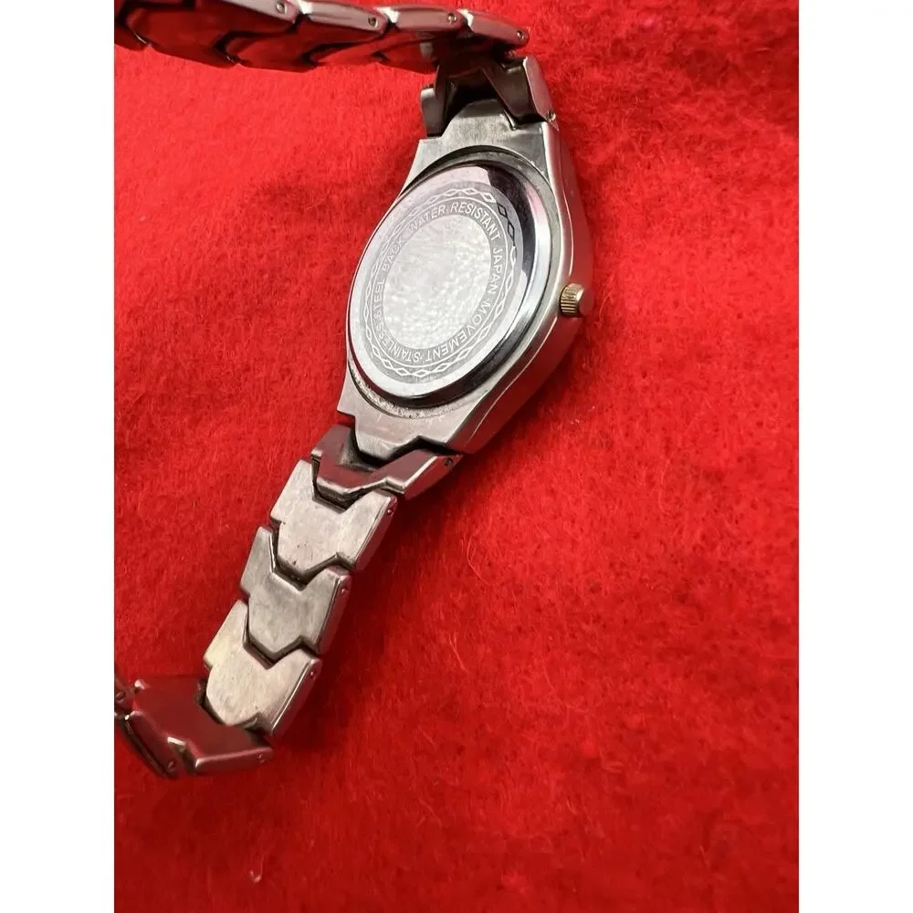 Paul Jardin Dress Quartz Watch Black Dial Silver Metal Bracelet 22mm New Battery
